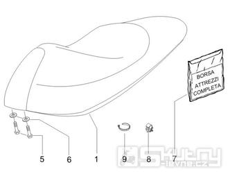 2.39 Sedadlo - Gilera Runner 50 SP 2010-2012 (ZAPC46100, ZAPC46300, ZAPC4610001)