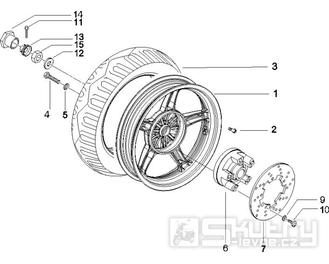 4.12 Zadní kolo - Gilera Runner 50 PureJet 2005-2006 (ZAPC46200)