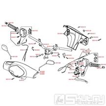 F03 Gripy / zrcátka / řídítka / kapotáž řídítek - Kymco YUP 50