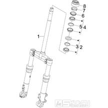 4.02 Přední kyvná vidlice, ložiska řízení - Gilera Runner 125 ST 4T LC 2008-2012 (ZAPM46301)