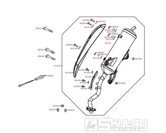 F14 Výfuk - Kymco Movie S 125i SR25BA