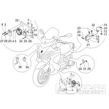 6.06 Regulátor napětí, zapalovací cívka a kabel - Gilera Nexus 500 SP 4T LC 2006-2007 (ZAPM35200)