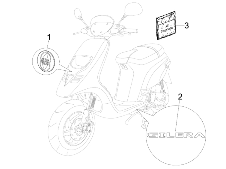 2.38 Samolepky, loga - Gilera Storm 50 2007 (UK - ZAPC29000)