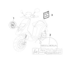 2.38 Samolepky, loga - Gilera Storm 50 2007 (UK - ZAPC29000)