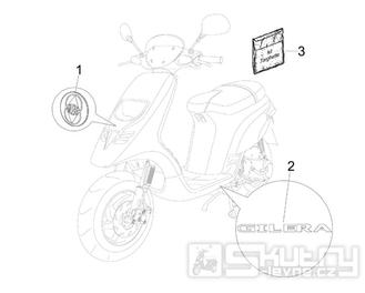 2.38 Samolepky, loga - Gilera Storm 50 2007 (ZAPC29000)