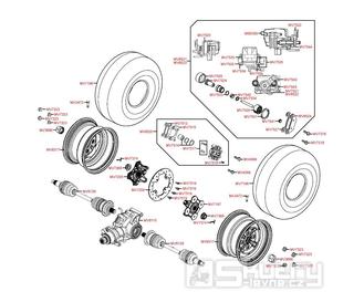 F08 Zadní kola s brzdou - Kymco MXU 450i LOF LC90CE