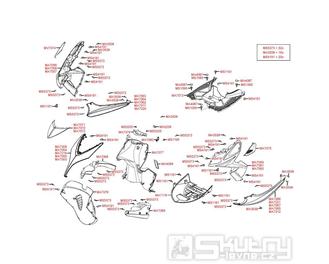 F05 Přední kapotáž / podlaha - Kymco Super 8 50 4-Takt