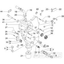 1.23 Kryt magneta dobíjení, olejový filtr - Gilera Nexus 500 4T LC 2006-2008 (ZAPM35200)