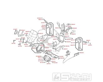 F03 Řidítka, zrcátka a kapotáž řidétek - Kymco MyRoad 700i ABS SAADAB