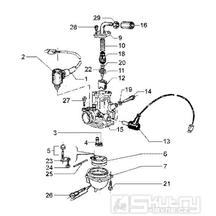 T17/A Karburátor Mikuni - Gilera Runner 125 FX DT 2T LC (ZAPM0700...)