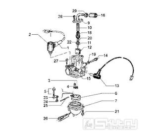 T17/A Karburátor Mikuni - Gilera Runner 125 FX DT 2T LC (ZAPM0700...)