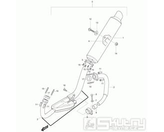 12 Výfuk - Hyosung GT 125 R