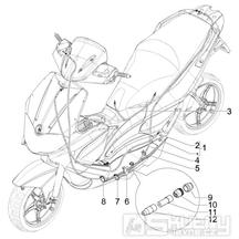 5.03 Plynové lanko, rozdělovač - Gilera Runner 50 PureJet ST 2008 (ZAPC46200)