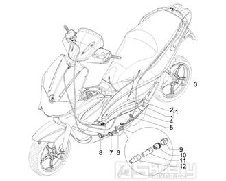 5.03 Plynové lanko, rozdělovač - Gilera Runner 50 PureJet ST 2008 (ZAPC46200)