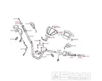 F03 Řidítka, kapotáž řidítek, zrcátka, přepínače - Kymco  MXU 450i LOF LC90CE