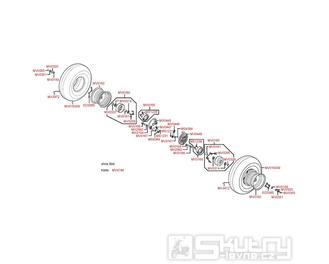 F07 Přední kola s brzdou - Kymco MXer 50