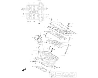 FIG01h Hlava válce zadní - Hyosung GV 125M C Aquila