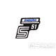 Nápis S51 Enduro samolepicí fólie modrá pro Simson S51 / S51 Enduro