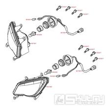 F01 Přední světla - Kymco MXU 250 R LG50AE/AD