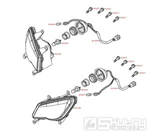 F01 Přední světla - Kymco MXU 250 R LG50AE/AD