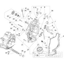 1.23 Kryt magneta dobíjení a olejový filtr - Gilera Fuoco 500ccm 4T-4V ie E3 LT od 2013 (ZAPM83100...)