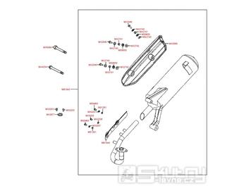 F14 Výfuk - Kymco Like 50 4T KG10AA