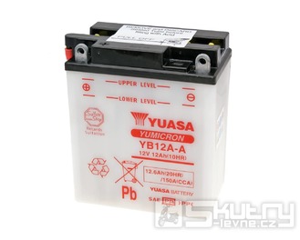 Baterie Yuasa YuMicron YB12A-A olověná bez kyselinového balení