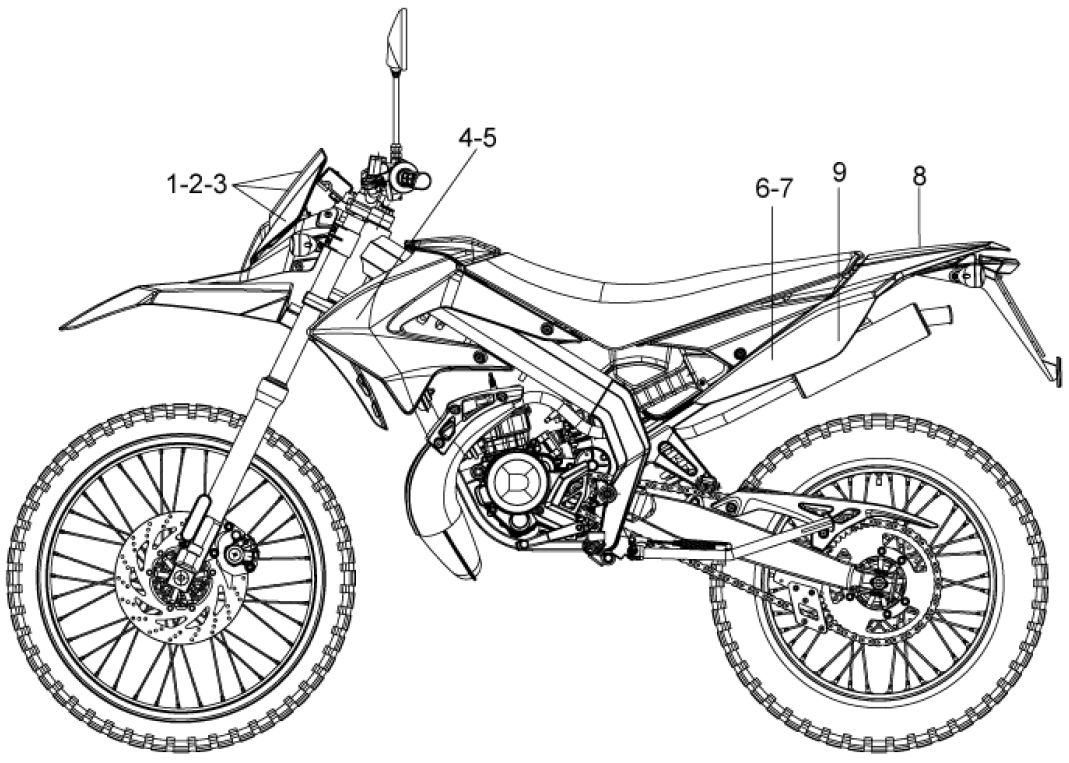 66.26 Polepy, samolepky, znaky - Gilera RCR 50 od roku 2013, D50B0