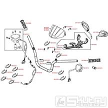F03 Řidítka / zrcátka a ovládání - Kymco MXU 500 IRS LOF