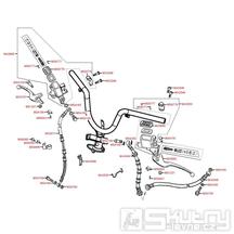 F04 Hlavní brzdový válec přední / Brzdová páčka / Brzdová hadice - Kymco Grand Dink 125 [SH25DA]