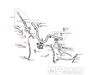 F04 Hlavní brzdový válec přední / Brzdová páčka / Brzdová hadice - Kymco Grand Dink 125 [SH25DA]