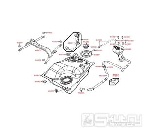 F10 Nádrž a benzinové čerpadlo - Kymco People GT 125i