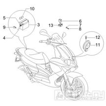 6.05 Baterie, houkačka, relé - Gilera Runner 50 PureJet Race CH 2006 (ZAPC46200)