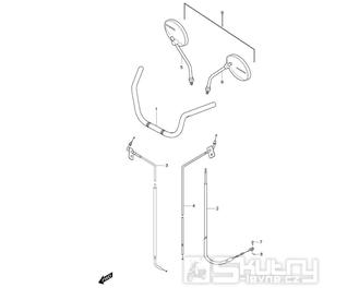 FIG39 Řídítka / Zrcátka / Lanka - Hyosung GV 125M C Aquila