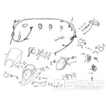 66.07 Osvětlení, blinkry, elektroinstalace, relé - Gilera SMT 50 Racing D50B0 od roku 2011 (ZAPABB00)