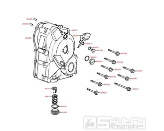 E04 Kryt klikové skříně pravý - Kymco Yager/Spacer 125 [10 kola] SH25AA