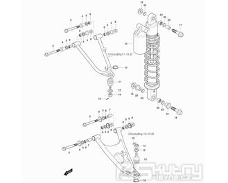 47 Zavěšení přední nápravy levé - Hyosung 450 Sport Quad