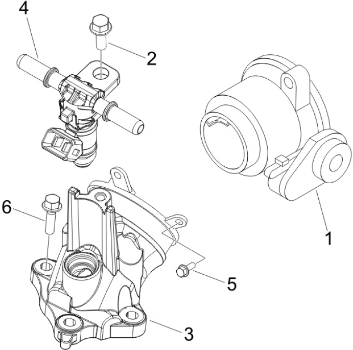 1.36 Škrtící klapka, vstřikovač - Gilera Nexus 250 SP 4T LC 2006-2007 UK (ZAPM35300)