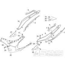 2.32 Boční kapotáž, spojler - Gilera Nexus 250 4T LC 2006 (ZAPM35300)