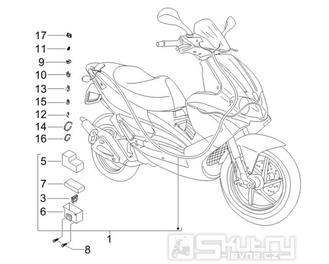 6.08 Elektroinstalace, pojistky - Gilera Runner 50 SP -SC- 2006 (ZAPC461000)