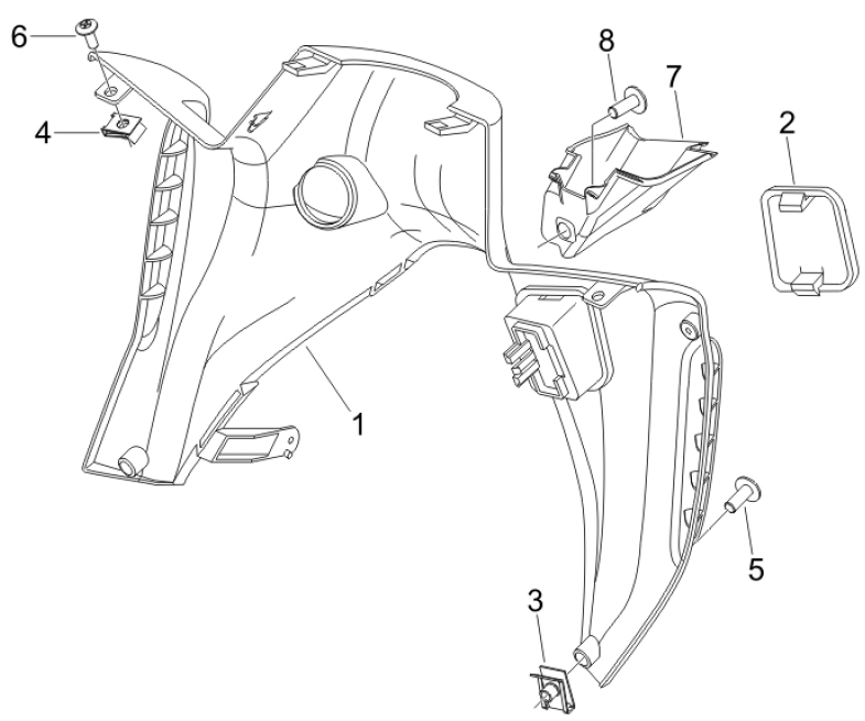 2.30 Předkolenní plast - Gilera Nexus 250 4T LC 2006 (ZAPM35300)