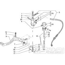 T29 Hlavní brzdový válec, brzdová páčka - Gilera Zulu 50 EBS do roku 2005 (VTBC33300...)