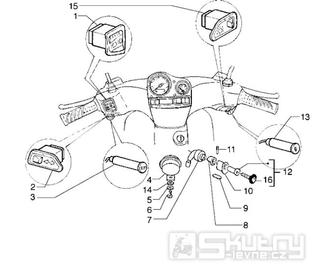 T41 Blinkry, klakson, přepínače - Gilera Stalker 50 do roku 2005 (ZAPC13000...)