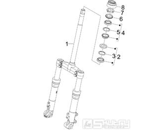 4.02 Přední kyvná vidlice, ložiska řízení - Gilera Runner 125 VX 4T Speciální série 2007 (ZAPM46300)