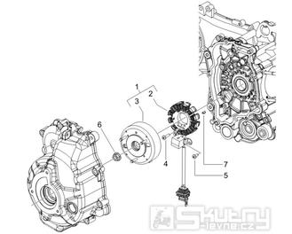 1.21 Magneto dobíjení - Gilera Runner 125 "SC" VX 4T 2006-2007 (ZAPM46100)