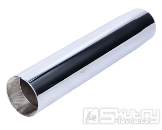 Kryt tlumiče chromovaný 205mm pro Kreidler Florett Eiertank, LF, LH, RS, RM, TM