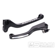 Spojková páčka s brzdovou páčkou Doppler CNC černé pro Rieju Marathon a MRT do r.v. -17