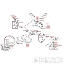 F03 Rukojeti / Zrcátka/ Řídítka/ Kabotáž - Kymco People S 50