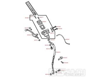 F04 Brzdová páčka / Přední brzdová hadice - Kymco Vitality 50 4T