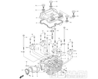 FIG01h Hlava válce zadní - Hyosung GT 125 RF